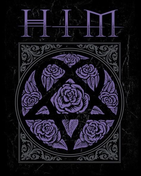 HIM Heartagram Wallpaper, Heartagram Tattoo, Purple Goth, Band Wallpapers, Ville Valo, Gothic Metal, Rock Chic, Friend Tattoos, Wallpaper Phone