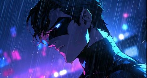 Body Worship Art, Nightwing Fanart, Dc Drawings, Nightwing Wallpaper, Night Wing, Robin Comics, Futurism Art, الفن الرقمي, Univers Dc