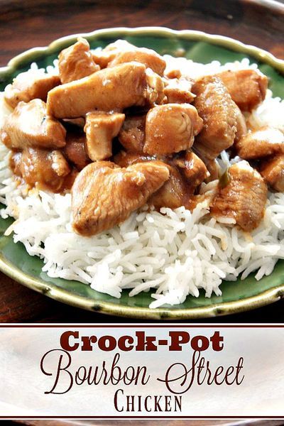 Crock-Pot Bourbon Street Chicken - This recipe for Crock-Pot Bourbon Street Chicken is tender chicken simmered in a sweet & tangy sauce. Serve over rice for a entree dish everyone will love! [Gluten Free] #CrockPotLadies #CrockPot #SlowCooker #ChickenRecipes #Dinner Bourbon Chicken Recipe Crockpot, Crock Pot Bourbon Chicken, Slow Cooker Bourbon Chicken, Bourbon Street Chicken, Bourbon Chicken Crockpot, Street Chicken, Bourbon Chicken Recipe, Entree Dishes, Bourbon Chicken