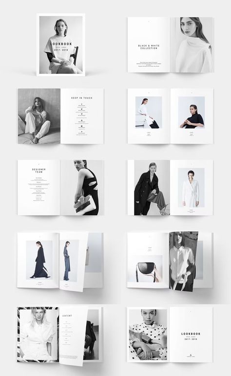 Simple Lookbook Template INDD, IDML. 30 pages. A4 and US letter Elle Magazine Layout, Brand Book Examples, Fashion Lookbook Layout, Fashion Lookbook Design, Lookbook Template, Fashion Editorial Layout, Lookbook Layout, Fashion Magazine Layout, Website Design Inspiration Layout