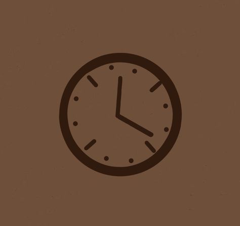 Brown Clock App Icon, Brown Clock Icon, Iphone Clock, Dark Academia Icons, Dark Academia App Icons, Neutral Icons, Iphone Setup, Ipad Backgrounds, Brown Icons