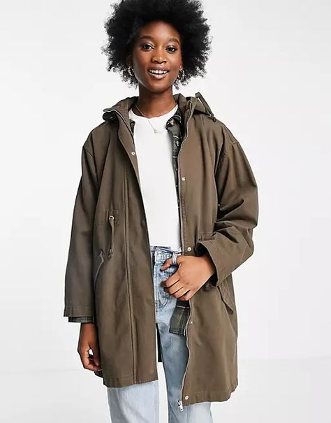 ASOS DESIGN lightweight parka in light brown | ASOS Parka Jacket Women, Winter Trench, Oversized Parka, Winter Parka, Layering Outfits, Womens Parka, Summer Jacket, Shearling Coat, Parka Coat