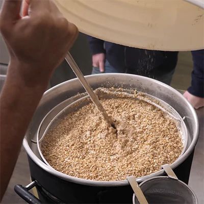 How to Mash Beer | Brew In A Bag | BIAB – Clawhammer Supply Brew In A Bag, Moonshine Still, Water Coolers, White Bowls, 60 Minutes, Beer Brewing, Home Brewing, In Water, A Bag