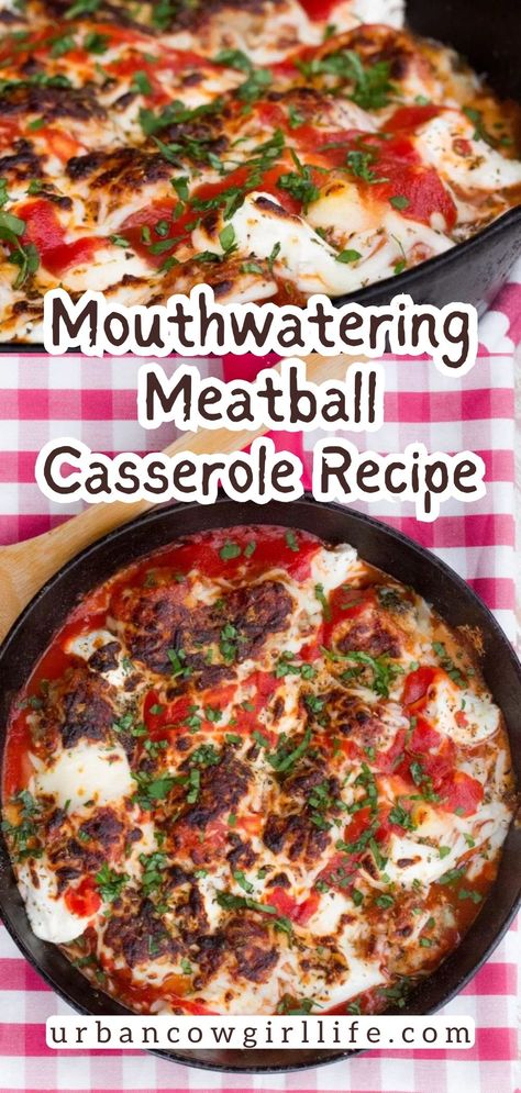 Enjoy a cozy night in with our simple and delicious low-carb meatball casserole – a true family favorite!| low-carb meatball casserole, easy recipe, keto-friendly dinner, savory casserole, homemade meatballs, healthy comfort food, simple low-carb cooking | Quick And Easy Healthy Dinner Recipes Clean Eating Low Carb, Low Calorie Casserole Recipes, Dinner Ideas Low Carb, Dinner Savory, Low Calorie Casserole, Savory Casserole, High Protein Low Carb Recipes Dinner, Meatballs Healthy, Football Sunday Food