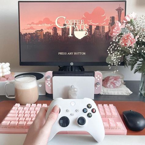 Gaming Girl Aesthetic, Gamer Girl Aesthetic, Hedge Witchery, Daily Tarot Reading, W.i.t.c.h Aesthetic, Pc Gaming Setup, Girl Vibe, Horoscope Reading, Coffee Talk