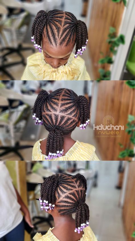 Children Hairstyles With Beads, Natural Hairstyles For Kids Short Hair, Quick Natural Hairstyles For Kids, Kids Short Hair, Kiddie Hairstyles, Kids Braids With Beads, Kids Cornrows, Baby Hairstyle, Cornrows With Beads