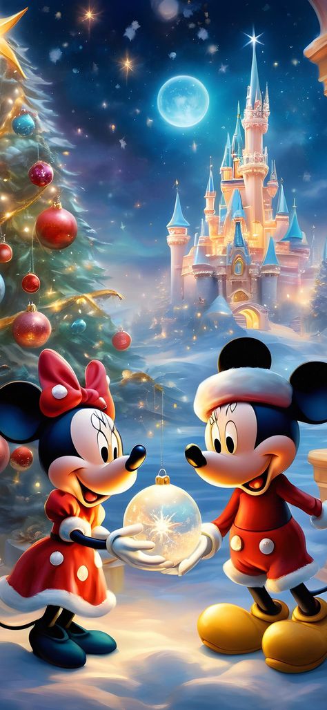 Christmas Screen Savers, Happy New Year Animation, Mickey Mouse Wallpaper Iphone, Disney Face Characters, Mickey Mouse Wallpaper, Merry Christmas Eve, Mickey Minnie Mouse, Disney Christmas, Disney Wallpaper