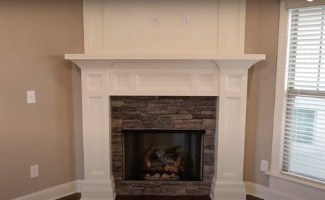 Gas Fireplace Surround Ideas Wood, Gas Fireplace Build Out, Propane Fireplace Indoor, Build A Fireplace Surround, Gas Log Insert, Ventless Fireplace Insert, Gas Fireplace Makeover, Indoor Gas Fireplace, Propane Fireplace