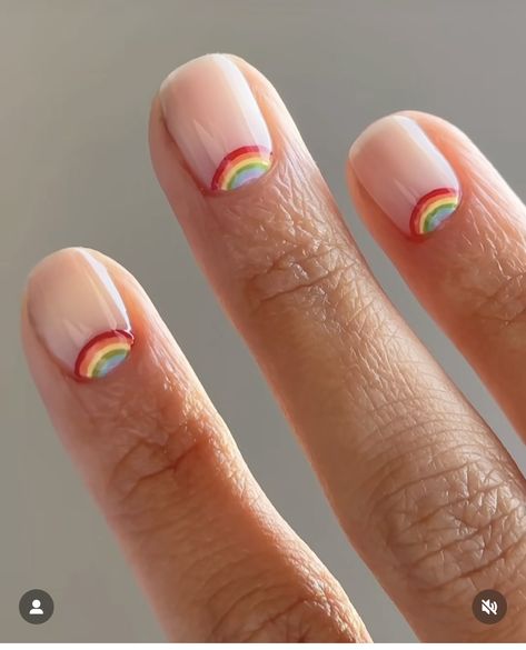 Lesbian Nails Acrylic Two Short, Lesbian Nails, 2024 Nails, Blue Nails, Short Nails, Makeup Nails, Fun Nails, Nail Ideas, Hair And Nails