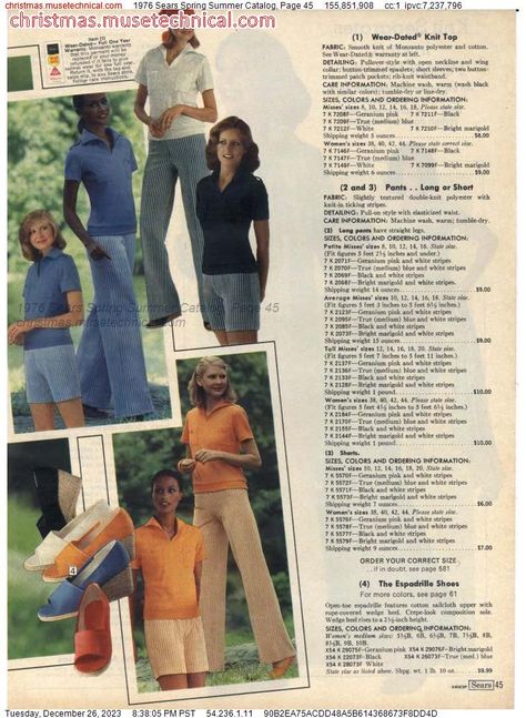 1976 Sears Spring Summer Catalog, Page 45 - Catalogs & Wishbooks 1976 Sears Catalog, 1976 Fashion, 70 Fashion, Sears Catalog, Fashion Catalogue, Costume Design, Penny, Avatar, Spring Summer