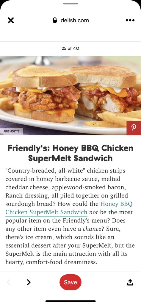 Honey Bbq Chicken Supermelt, Chicken Tender Melt Sandwich, Friendly's Honey Bbq Chicken Melt, Bbq Chicken Melt, Chicken Melt Recipe, Batter For Chicken Tenders, Chicken Melt, Honey Barbecue Sauce, Chicken Melts