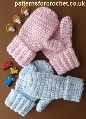 Free crochet pattern for children's mittens http://www.patternsforcrochet.co.uk/mittens-usa.html #patternsforcrochet #freecrochetpatterns #freecrochetmittens Crocheted Mittens, Crochet Baby Mittens, Crochet Mitts, Crochet Mittens Free Pattern, Crochet Mittens Pattern, Kids Mittens, Knitted Mittens, Baby Mittens, Trendy Crochet