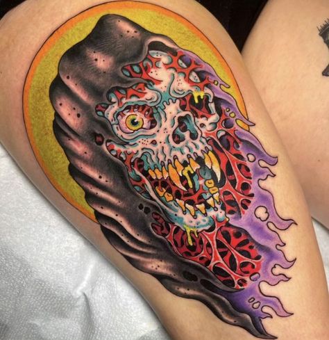 Doom Metal Tattoo, Portal Tattoos, Doom Tattoo, Horror Flash, Portal Tattoo, Flesh Art, Tattoo Accessories, Doom Metal, Metal Tattoo