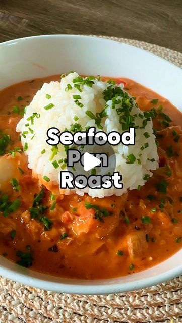 Vince Vasquez on Instagram: "Seafood pan roast is one of my all time favorite dishes. The creamy tomato based broth is slightly sweet, spicy and teeming with seafood. For this recipe, I used shrimp, scallops, and crab meat but salmon, crawfish and lobster work great here too. I would wait in line for hours to have this at the famous Oyster Bar at Palace Station but my version is really easy to make and it’s all made in the same pan (except for the rice)  Ingredients  2 tbsp unsalted butter 1 pound small to medium raw shrimp, peeled  and deveined 1/4 pound scallops 1/2 cup lump crab (I mixed in the whole 8 oz container so there’s a little crab in every bite) 1/2 an onion diced small 1 stalk celery diced small 1 red bell pepper diced small 2 tbsp minced garlic Splash of vermouth(or cooking w Shrimp Pan Roast Recipe, Oyster Bar Seafood Pan Roast Recipe, Lobster And Crab Recipes, Seafood Pan Roast Recipe, Seafood Pan Roast, Roasting Pan Recipes, Pan Roast, Pulp Recipe, Raw Shrimp