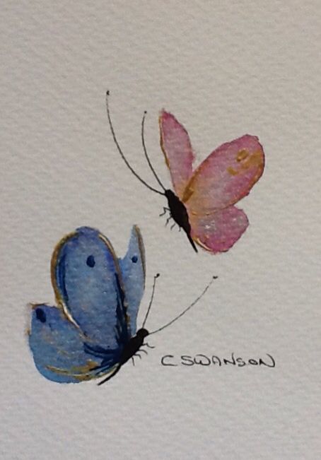 Butterfly sketch Watercolour 4 x 6 Simple Art Butterfly, Simple Butterfly Watercolor, Easy Butterfly Watercolor, Butterfly Simple Painting, Watercolour Butterfly Easy, Painted Butterfly Easy, Watercolor Art Ideas Easy Simple Flowers, Butterfly Watercolor Painting Easy, Butterfly Drawing Watercolors