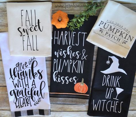 Fall Decor Kitchen, Fall Tea, Printable Heat Transfer Vinyl, Drink Up Witches, Halloween Kitchen Towels, Fall Kitchen Decor, Farmhouse Halloween, Autumn Tea, Home Decor Halloween