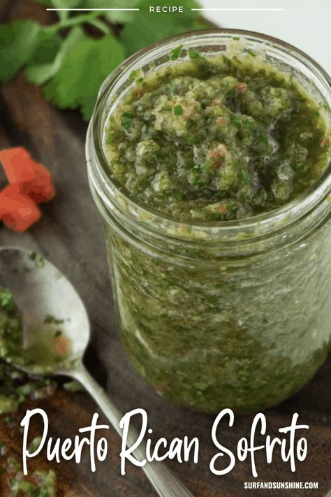 Diy Sofrito, Puerto Rican Sofrito Recipe, Sofrito Recipe Puerto Rican, Puerto Rican Recipes Rice, Puerto Rican Appetizers, Puerto Rican Recipe, Puerto Rican Sofrito, Latino Recipes, Sofrito Recipe