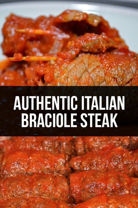 Braciole Recipe Italian, Italian Braciole, Beef Braciole, Braciole Recipe, Chimichurri Recipe, Italian Dinner Recipes, Recipes Authentic, Italian Meats, Sicilian Recipes