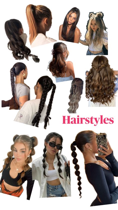 Cute Hair Styles For Medium Hair, Cute Easy Hairstyles Updo, Updos For School, Hairstyle Ideas Aesthetic, Hairstyles Hair Up, Teen Hair Styles, Friday Hairstyles, Dreamy Hairstyles