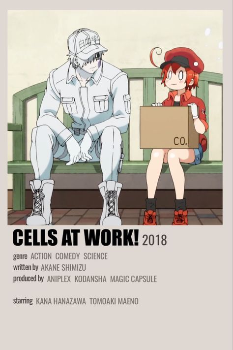 Work Poster, Kana Hanazawa, Anime To Watch, Cells At Work, New Disney Movies, Anime Suggestions, Anime List, Comedy Anime, Art Articles