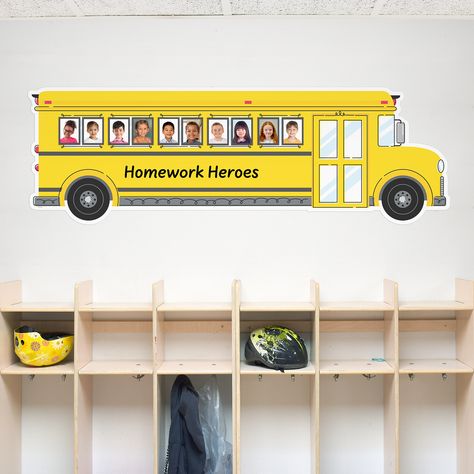 Are you looking to add classic school-themed decor to your classroom that also serves a practical purpose? Our new School Bus Giant Banner may be the answer! This banner depicts an iconic yellow school bus that is over 5 feet long, providing lots of space for personalizing it with your own special message. And during #LoveTheBusMonth, it’s the perfect time to display this banner in appreciation for the bus service that gets your students to and from school safely every day. Core Decor, Decor School, Yellow School Bus, School Entrance, Wall Displays, The Bus, School Bus, Wall Display, Bulletin Boards