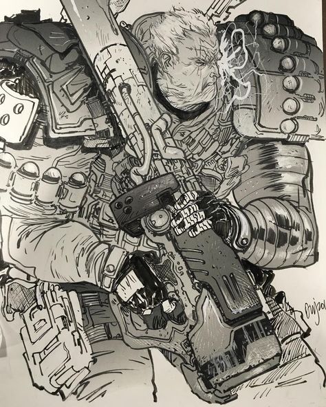 Daniel Warren Johnson, Inking Drawing, Arte Cyberpunk, Cyberpunk Art, Comic Book Artists, Comic Illustration, Xmen, Comic Artist, Comic Books Art