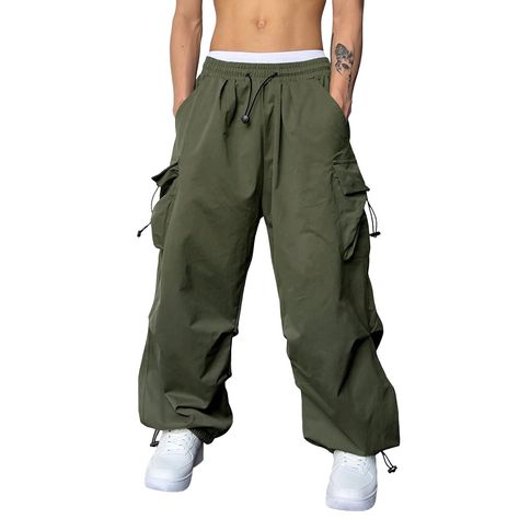 PRICES MAY VARY. ✅✅【Baggy Cargo Pants Men】Trendy and Hip Hop Style: These baggy cargo pants feature a loose fit and a hip hop harem design, making them a stylish choice for fashion-forward individuals. The unique style adds an urban edge to your outfit, allowing you to express your personal style with confidence. ✅✅【Mens Baggy Pants】Functional Cargo Pockets: These pants are equipped with multiple cargo pockets, providing ample storage space for your essentials. Whether you need to carry your pho Mens Casual Pants, Pants For Men Casual, Parachute Cargo Pants, Parachute Cargo, Cargo Work Pants, Casual Cargo Pants, Mens Work Pants, Cotton Cargo Pants, Baggy Cargo Pants