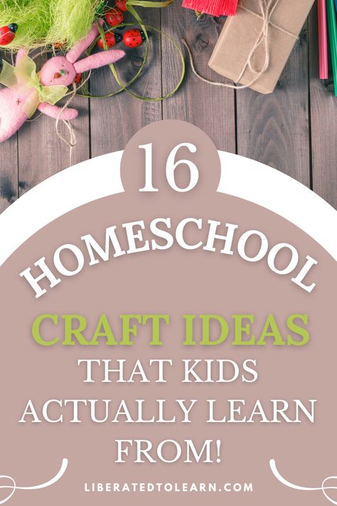 16 homeschool craft ideas that kids actually learn from Homeschool Craft Ideas, Homeschool Projects, Homeschool Crafts, Make Learning Fun, Homeschool Art, Craft Activities For Kids, Preschool Crafts, Fun Learning, Kids Learning