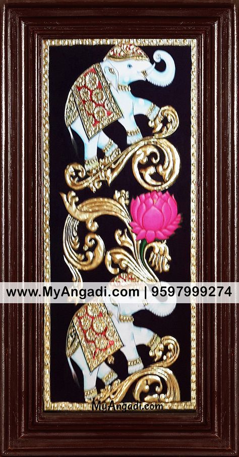 Ganesha Murugan, Siva Parvathi, Vishnu God, Fabric Canvas Art, Canvas Art Diy, Painting Elephant, Tanjore Art, Mysore Painting, Tanjore Paintings