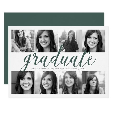 8 Photo Modern Script Graduation Invitation #AD , #affiliate, #Script#Graduation#Invitation#Shop Business Card Design Photography, Grad Invitations, Sparkle Design, Graduation Invitation, Class Of 2023, Glitter Gifts, High School Classes, Gold Invitations, Script Lettering