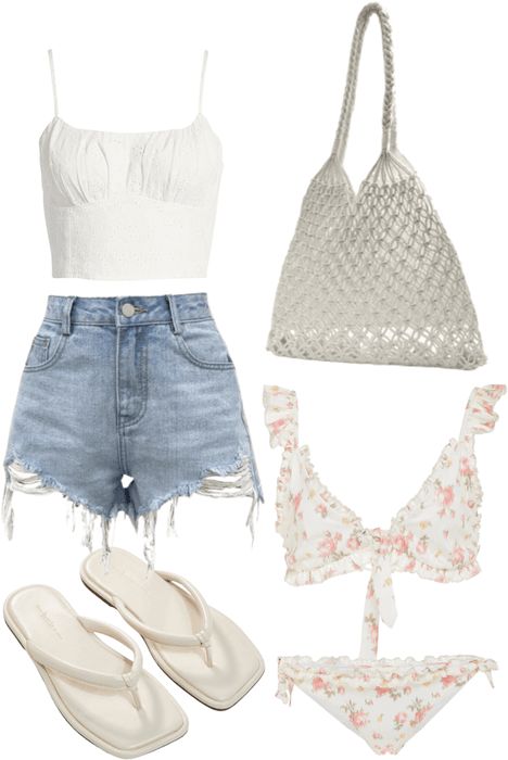 beach look Outfit | ShopLook Beach Look Outfits, Emmett Cullen, Vampire Werewolf, Paul Lahote, Cute Beach Outfits, Beach Girl Aesthetic, Beachy Outfits, Hawaii Outfits, Preppy Summer Outfits