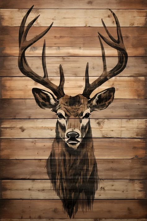 Deer Artwork, Mountain Artwork, Inspirational Canvas Art, Epic Tattoo, Deer Wall Art, Artwork Canvas, Black And White Art Drawing, Wood Burning Crafts, Mountain Canvas