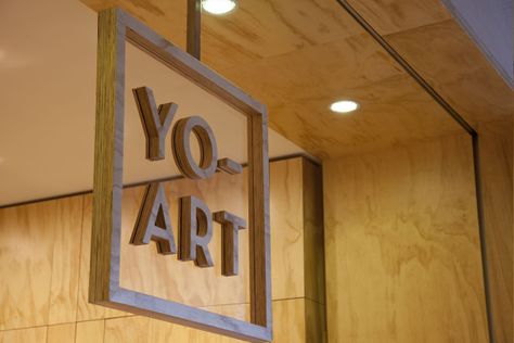 Yo-Art - 2014 Melbourne Design Awards Order Here Sign Cafe, Order Here Sign, Branded Environments, Frozen Yoghurt, Order Here, Signage Design, Wall Graphics, The Store, Design Awards