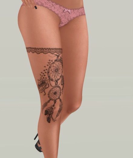 Garter and dream catcher tattoo Disney Garter Tattoo, Thigh Ring Tattoos Women, Thigh Ring Tattoo, Thigh Garter Tattoo Simple, Thigh Cuff Tattoo, Lace Thigh Tattoos, Lace Garter Tattoos, Thigh Garter Tattoo, Thigh Band Tattoo