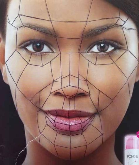 Face Analysis Drawing, Female Face Planes, Plans Of The Face, Planes Of The Face Female, Planar Analysis Drawing, Planar Portrait, Face Planes Art Reference, Facial Planes, Human Face Sketch