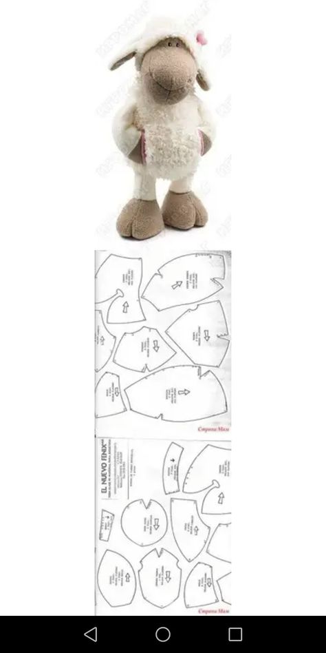 How To Make A Doll, Sheep Crafts, Teddy Bear Sewing Pattern, Soft Toy Patterns, Homemade Dolls, Animal Sewing Patterns, Sewing Stuffed Animals, How To Make Toys, Teddy Bear Pattern