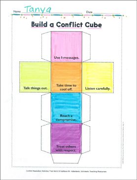 Build a Conflict Cube: Conflict Resolution Activity | Printable Cut and Pastes, Skills Sheets Conflict Resolution Activities, Conflict Resolution Skills, Therapeutic Recreation, Sped Classroom, Guided Reading Levels, Child Therapy, Social Emotional Skills, Emotional Skills, Therapy Ideas