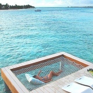 Dock hammock, lake house. This is so perfect... But even better if it was a trampoline!                                                                                                                                                     More Dock Hammock, Water Hammock, Lake Dock, Casa Country, Hus Inspiration, The Deck, My New Room, My Dream Home, Future House