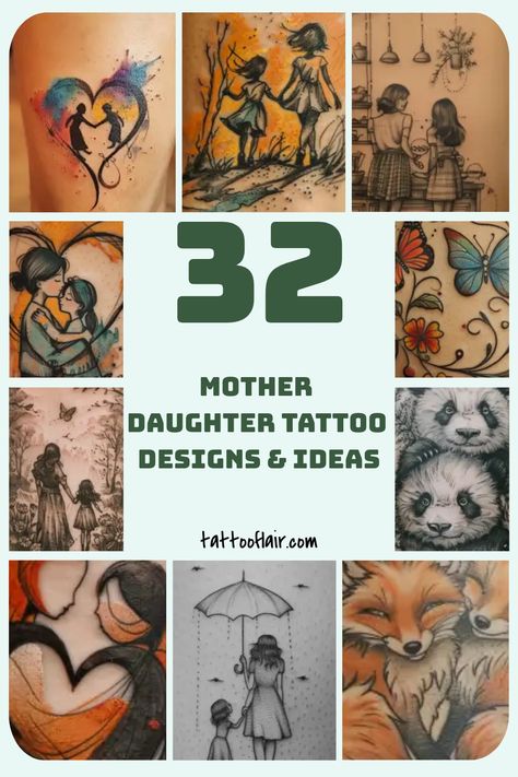 Explore the beautiful bond between mothers and daughters with these unique tattoo ideas. From delicate matching designs to heartfelt quotes, there are endless options to symbolize the special connection shared between a mother and her daughter. Whether you're looking for subtle ink inspiration or bold statement pieces, these mother-daughter tattoo ideas are sure to inspire your next meaningful body art creation. Celebrate your unbreakable bond with a stunning piece of art that will forever remin Mom Tattoo For Daughter, Mom And Two Daughter Tattoos, Matching Mom Daughter Tattoos, Unique Mother Daughter Tattoos, Mother Daughter Tattoos Meaningful, Mum And Daughter Tattoo, Matching Disney Tattoos, Mom And Daughter Tattoos Unique, Mother Daughter Symbol