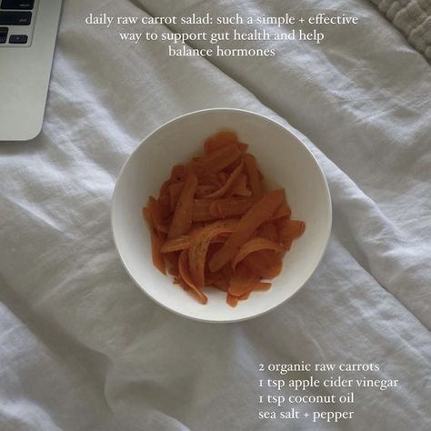 Raw Carrots Salad, Carrot Salad Aesthetic, Carrots Aesthetic, Raw Carrot Salad, Wellness Girly, Salad Aesthetic, Life Essentials, Winter Arc, Protein Pasta