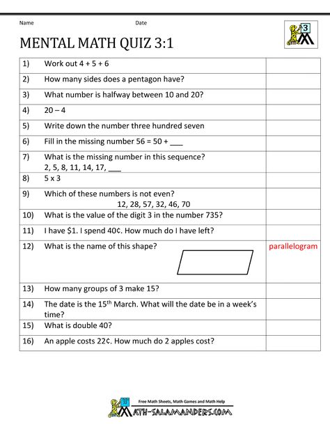 http://www.math-salamanders.com/image-files/mental-math-3rd-grade-1.gif Mental Maths Worksheets Grade 5, Mental Maths Worksheets 4th Grade, Math 3rd Grade, Maths Classroom, Seventh Grade Math, Norway Trip, Mental Maths Worksheets, Mental Maths, Worksheet Preschool