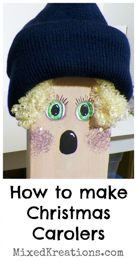 How To Make Christmas Carolers  These Christmas Carolers are made from wood 4x4 post, and dressed up using clothes that I picked up at the thrift store. They are adorable standing on the porch to greet vistors, or standing by a mantle.   http://mixedkreations.com/2012/12/diy-christmas-carolers/  Diy Christmas Carolers, Wooden Christmas Carolers, Christmas Craft, Christmas Decor, Holiday Decor Christmas Carolers, Christmas Carolers Decorations Outdoor, Carolers Christmas Diy, Carolers Christmas, Christmas Carolers Decorations, Diy Christmas Outfit, Homemade Christmas Ornaments Diy, Diy Christmas Garland, Handmade Christmas Crafts