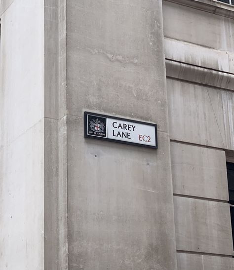 The street name signs in London are usually found on the corner sides of buildings. The letter and number combination at the bottom right corner is the beginning of the post code of the area. Street Name Sign, Number Combinations, On The Corner, Street Names, Road Signs, Name Sign, Name Signs, The Beginning, In London