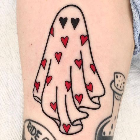 Ghost Tattoo, Patchwork Sleeve, Harry Potter Tattoos, Spooky Tattoos, Heart Tattoo Designs, Old Tattoos, Tattoo Portfolio, Baby Tattoos, Dream Tattoos