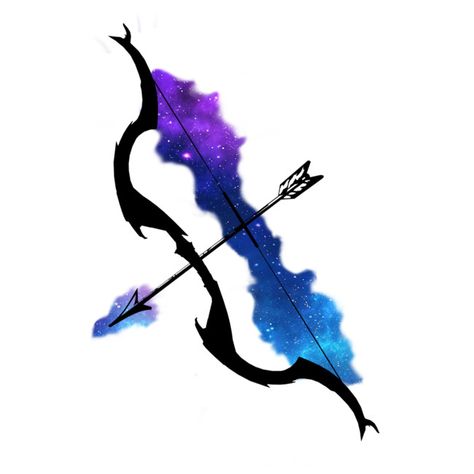 Magic Bow And Arrow Fantasy Art, Celestial Bow And Arrow, Fantasy Arrow, Dusk Court, Fantasy Bow, Archer Characters, Arrow Vector, Fantasy Star, Space Icons