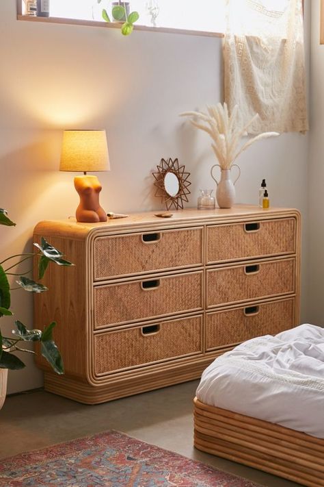 Slide View: 1: Ria 6-Drawer Dresser Urban Outfitters Home, Room Divider Screen, Dekorasi Kamar Tidur, 6 Drawer Dresser, Design Del Prodotto, Dresser Drawers, My New Room, Drawer Pulls, Decoration Design