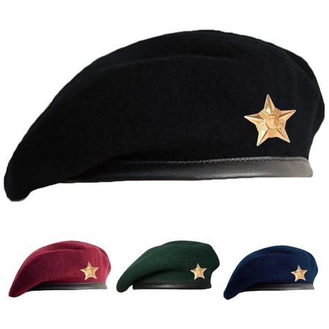 PRICES MAY VARY. Iconic Army Style: Embrace the timeless appeal of an iconic army beret cap with a star badge, exuding classic military charm. Che Guevara Inspiration: Infuse your style with Che Guevara-inspired fashion, making a bold and rebellious statement. Parisian Elegance: SILAK's Parisian Beret combines sophistication with a touch of Parisian flair for a chic look. Unisex Design: Tailored for both men and women, ensuring versatility and broad appeal in your fashion choices. Premium Wool Q Best Special Forces, Army Beret, Military Beret, Army Design, Parisian Elegance, Electronics Wallpaper, French Beret Hat, Beret Cap, Army Style