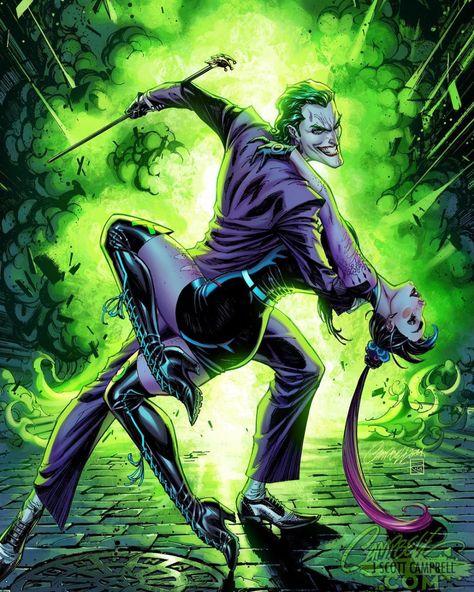 J. Scott Campbell♠️🎨 (@JScottCampbell) / Twitter Joker And Punchline, Dark Knights Of Steel, Dark Knights, Joker Comic, J Scott Campbell, Gotham Villains, Joker Artwork, Univers Dc, Dc Icons