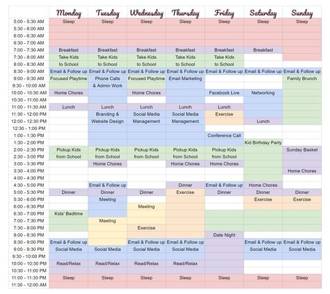 Time Blocking for Boss Moms: How to Do #allthethings 4 Plan Day Time Management, Time Management Calendar, Excel Planner Time Management, How To Make A Schedule Time Management, Weekly Time Blocking Template, School And Work Schedule, Time Blocking Method, How To Make A Schedule, Work Schedule Template