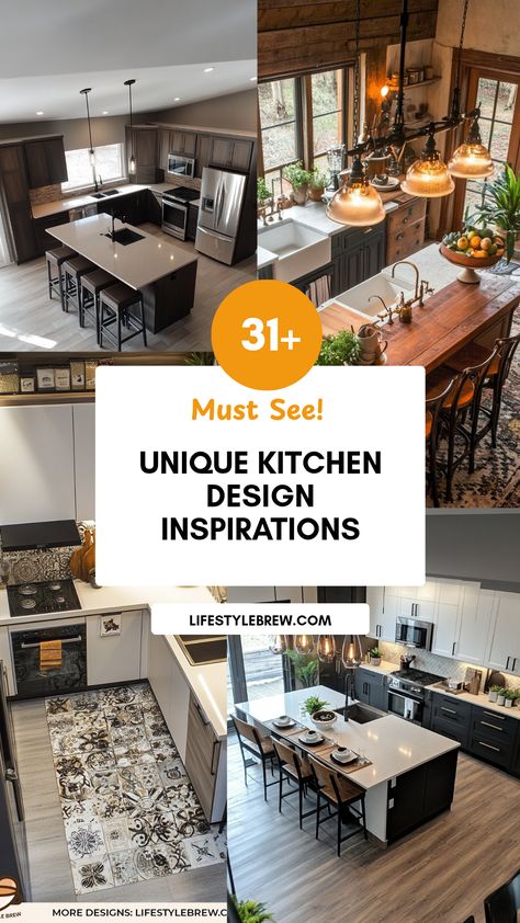 Transform your kitchen with these 31 unique design inspirations that highlight modern styles, smart layouts, and organizational solutions. From sleek minimalist designs to inviting warm atmospheres, these ideas provide the perfect touch for contemporary kitchen spaces. Improve your cooking environment with innovative storage ideas, stylish décor, and energy-efficient appliances that will enhance both functionality and aesthetics. Discover how to renovate your kitchen effortlessly into a sophisticated masterpiece with these modern inspirations. Kitchen Styles 2024, Chef Kitchen Ideas, Modern Warm Kitchen, Unique Kitchen Ideas, Secondary Kitchen, Large Kitchen Ideas, Kitchen With A View, Laundry Remodel, Open Kitchen Design